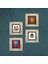 Nazar, Fil, Sri Yantra, Şahmeran Çerçeveli Taş Duvar Tablosu 4’lü Set - Dekoratif Modern Sanat, Ev ve Ofis Dekoru |TK4-1437| 4