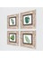 Yaprak Taş Duvar Tablosu Çerçeveli Duvar Dekoru 4 Parça Tablo Seti Wall Art T4-34 2