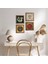 Nazar, Bereket Duası, Şahmeran, Hayat Ağacı Ahşap Çerçeveli Taş Duvar Tablosu 4’lü Set – 25x25 cm Dekoratif Modern Sanat – Ev ve Ofis Dekoru |W4-90| 1