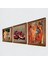 Picasso Avignonlu Kızlar, İki Müzisyen Kız Tablosu, Nar Taş Duvar Tablosu Ahşap Çerçeveli Duvar Dekoru 3 Parça Tablo Seti Wall Art W3-1516 2