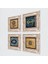 Nazar Çerçeveli Taş Duvar Tablosu 4’lü Set - Dekoratif Modern Sanat, Ev ve Ofis Dekoru |TK4-1486| 2