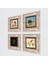 Hayat Ağacı, Lale, Kabe-i Muazzama, Vav Taş Duvar Tablosu Çerçeveli Duvar Dekoru 4 Parça Tablo Seti Wall Art T4-384 2