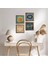Stone Nazar, Lotus Çiçeği Ahşap Çerçeveli Taş Duvar Tablosu 4’lü Set – 25x25 cm Dekoratif Modern Sanat – Ev ve Ofis Dekoru |W4-670| 1