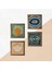 Stone Nazar, Lotus Çiçeği Ahşap Çerçeveli Taş Duvar Tablosu 4’lü Set – 25x25 cm Dekoratif Modern Sanat – Ev ve Ofis Dekoru |W4-670| 5