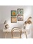 Ebru Sanatı, Lotus Çiçeği Taş Duvar Tablosu Ahşap Çerçeveli Duvar Dekoru 4 Parça Tablo Seti Wall Art W4-672 1