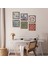 Mandala, Çini Sanatı Yelkenli Gemi, Lale Taş Duvar Tablosu Ahşap Çerçeveli Duvar Dekoru 6 Parça Tablo Seti Wall Art W6-64 1