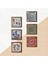 Mandala, Çini Sanatı Yelkenli Gemi, Lale Taş Duvar Tablosu Ahşap Çerçeveli Duvar Dekoru 6 Parça Tablo Seti Wall Art W6-64 5