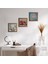 Stone Yaşam Çiçeği, Kelebekli Çiçek, Nar Ahşap Çerçeveli Taş Duvar Tablosu 3’lü Set – 25x25 cm Dekoratif Modern Sanat – Ev ve Ofis Dekoru |W3-1172| 1