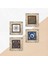 Nazar, Sri Yantra, Yaşam Çiçeği Çerçeveli Taş Duvar Tablosu 4’lü Set - Dekoratif Modern Sanat, Ev ve Ofis Dekoru |TK4-1595| 5