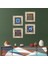 Nazar, Yaşam Çiçeği Taş Duvar Tablosu Çerçeveli Duvar Dekoru 4 Parça Tablo Seti Wall Art T4-1600 1
