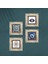 Stone Nazar, Mandala, Sri Yantra Çerçeveli Taş Duvar Tablosu 4’lü Set - Dekoratif Modern Sanat, Ev ve Ofis Dekoru |TK4-1616| 4