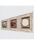 Hilye-i Şerif, Kelebekli Çiçek, Nar Taş Duvar Tablosu Çerçeveli Duvar Dekoru 3 Parça Tablo Seti Wall Art T3-1136 2
