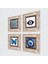 Nazar, Mandala, Kelebek Taş Duvar Tablosu Çerçeveli Duvar Dekoru 4 Parça Tablo Seti Wall Art T4-1642 2