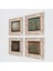 Stone Yaşam Çiçeği, Sri Yantra Çerçeveli Taş Duvar Tablosu 4’lü Set - Dekoratif Modern Sanat, Ev ve Ofis Dekoru |TK4-567| 2