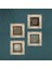 Stone Yaşam Çiçeği, Sri Yantra Çerçeveli Taş Duvar Tablosu 4’lü Set - Dekoratif Modern Sanat, Ev ve Ofis Dekoru |TK4-567| 4