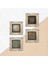 Stone Yaşam Çiçeği, Sri Yantra Çerçeveli Taş Duvar Tablosu 4’lü Set - Dekoratif Modern Sanat, Ev ve Ofis Dekoru |TK4-567| 5