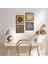 Stone Yaşam Çiçeği, Lotus Çiçeği, Nazar Ahşap Çerçeveli Taş Duvar Tablosu 4’lü Set – 25x25 cm Dekoratif Modern Sanat – Ev ve Ofis Dekoru |W4-823| 1