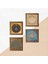 Stone Yaşam Çiçeği, Lotus Çiçeği, Nazar Ahşap Çerçeveli Taş Duvar Tablosu 4’lü Set – 25x25 cm Dekoratif Modern Sanat – Ev ve Ofis Dekoru |W4-823| 5