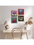 Stone Fil, Hayat Ağacı, Şahmeran, Nar Ahşap Çerçeveli Taş Duvar Tablosu 4’lü Set – 25x25 cm Dekoratif Modern Sanat – Ev ve Ofis Dekoru |W4-856| 1