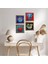 Stone Fil, Hayat Ağacı, Şahmeran, Nar Ahşap Çerçeveli Taş Duvar Tablosu 4’lü Set – 25x25 cm Dekoratif Modern Sanat – Ev ve Ofis Dekoru |W4-857| 1