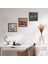 Nazar, Kelebekli Çiçek, Nar Taş Duvar Tablosu Ahşap Çerçeveli Duvar Dekoru 3 Parça Tablo Seti Wall Art W3-1175 1