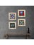 Stone Hayat Ağacı, Fil, Nazar Çerçeveli Taş Duvar Tablosu 4’lü Set - Dekoratif Modern Sanat, Ev ve Ofis Dekoru |TK4-889| 1