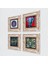 Stone Hayat Ağacı, Fil, Nazar Çerçeveli Taş Duvar Tablosu 4’lü Set - Dekoratif Modern Sanat, Ev ve Ofis Dekoru |TK4-889| 2