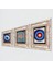 Nazar, Yaşam Çiçeği Çerçeveli Taş Duvar Tablosu 3’lü Set - Dekoratif Modern Sanat, Ev ve Ofis Dekoru |TK3-1971| 2