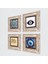 Nazar, Mandala, Vintage Çiçek Taş Duvar Tablosu Çerçeveli Duvar Dekoru 4 Parça Tablo Seti Wall Art T4-1644 2