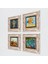 Van Gogh Çerçeveli Taş Duvar Tablosu 4’lü Set - Dekoratif Modern Sanat, Ev ve Ofis Dekoru |TK4-73| 2