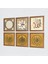 İslami Taş Duvar Tablosu Ahşap Çerçeveli Duvar Dekoru 6 Parça Tablo Seti Wall Art W6-61 2