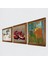 Van Gogh Yatak Odası, Leonardo da Vinci At Heykeli, Nar Taş Duvar Tablosu Ahşap Çerçeveli Duvar Dekoru 3 Parça Tablo Seti Wall Art W3-1343 2