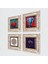 Hayat Ağacı, Fil, Yaşam Çiçeği, Nar Taş Duvar Tablosu Çerçeveli Duvar Dekoru 4 Parça Tablo Seti Wall Art T4-1277 2