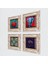 Hayat Ağacı, Fil, Nar Taş Duvar Tablosu Çerçeveli Duvar Dekoru 4 Parça Tablo Seti Wall Art T4-1286 2