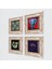 Hayat Ağacı, Fil, Şahmeran Çerçeveli Taş Duvar Tablosu 4’lü Set - Dekoratif Modern Sanat, Ev ve Ofis Dekoru |TK4-1300| 2