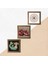 Yaşam Çiçeği, Şahmeran, Nar Ahşap Çerçeveli Taş Duvar Tablosu 3’lü Set – 25x25 cm Dekoratif Modern Sanat – Ev ve Ofis Dekoru |W3-996| 5