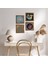 Yaşam Çiçeği, Tavus Kuşu, Şahmeran Taş Duvar Tablosu Ahşap Çerçeveli Duvar Dekoru 4 Parça Tablo Seti Wall Art W4-476 1