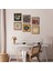 Lotus Çiçeği, Yaşam Çiçeği, Nazar, Şahmeran, Hayat Ağacı, Nar Taş Duvar Tablosu Ahşap Çerçeveli Duvar Dekoru 6 Parça Tablo Seti Wall Art W6-70 1
