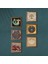 Lotus Çiçeği, Yaşam Çiçeği, Nazar, Şahmeran, Hayat Ağacı, Nar Taş Duvar Tablosu Ahşap Çerçeveli Duvar Dekoru 6 Parça Tablo Seti Wall Art W6-70 3
