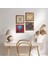 Fil, Lotus Çiçeği, Yaşam Çiçeği, Hayat Ağacı Taş Duvar Tablosu Ahşap Çerçeveli Duvar Dekoru 4 Parça Tablo Seti Wall Art W4-818 1