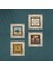 Semazen, Şems Suresi, Kabe-i Muazzama, Mührü Şerif Taş Duvar Tablosu Çerçeveli Duvar Dekoru 4 Parça Tablo Seti Wall Art T4-1933 4