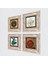 Semazen, Muhammed Resulullah Lafzı, Nazar, Bereket Duası Taş Duvar Tablosu Çerçeveli Duvar Dekoru 4 Parça Tablo Seti Wall Art T4-165 2
