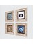 Nazar, Mandala Çerçeveli Taş Duvar Tablosu 4’lü Set - Dekoratif Modern Sanat, Ev ve Ofis Dekoru |TK4-1651| 2