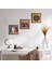 Stone Nazar Boncuğu, Kaplumbağa Terbiyecisi, Nar Ahşap Çerçeveli Taş Duvar Tablosu 3’lü Set – 25x25 cm Dekoratif Modern Sanat – Ev ve Ofis Dekoru |W3-1538| 1