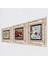 Çini Sanatı Lale, Hayat Ağacı, Nar Taş Duvar Tablosu Çerçeveli Duvar Dekoru 3 Parça Tablo Seti Wall Art T3-929 2