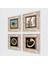 Stone Hu, Kabe-i Muazzama, Vav, Mührü Şerif Çerçeveli Taş Duvar Tablosu 4’lü Set - Dekoratif Modern Sanat, Ev ve Ofis Dekoru |TK4-1779| 2