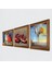Salvador Dalí, Kaplumbağa Terbiyecisi, Nar Taş Duvar Tablosu Ahşap Çerçeveli Duvar Dekoru 3 Parça Tablo Seti Wall Art W3-1582 2