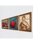 Soteria Mozaiği, Nar Taş Duvar Tablosu Ahşap Çerçeveli Duvar Dekoru 3 Parça Tablo Seti Wall Art W3-798 2