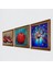Hayat Ağacı, Nar Taş Duvar Tablosu Ahşap Çerçeveli Duvar Dekoru 3 Parça Tablo Seti Wall Art W3-802 2
