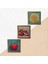 Lotus Çiçeği, Nar Taş Duvar Tablosu Ahşap Çerçeveli Duvar Dekoru 3 Parça Tablo Seti Wall Art W3-826 5